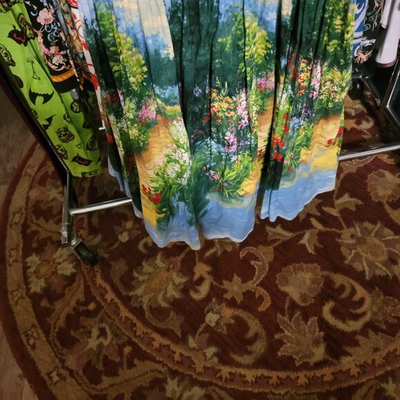 Bernie Dexter Paris dress in Serenity print rare unicorn 3x - Picture 3 of 9